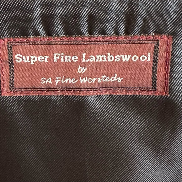 MENS BLAZER SIZE 54 OLIVE HERRINGBONE SPORT COAT WORSTED LAMBSWOOL SUIT JACKET - Picture 11 of 12